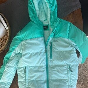 New Eddie Bauer Light Green Hooded winter coat